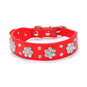 Pet Collar Rhinestone Plum Dog Collar