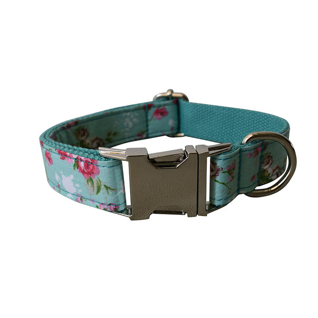 Green Rose Dog Collar Dog Leash Pet Collar