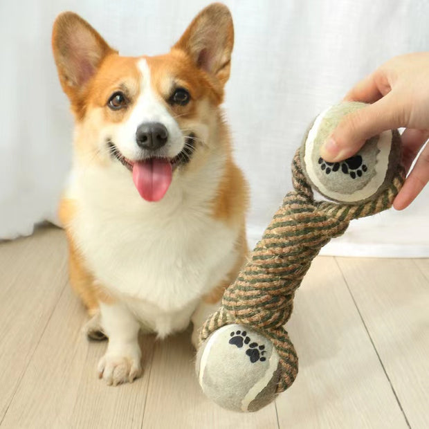 Large Small Dogs Toy Interactive Cotton Rope Mini Dog Toys Ball