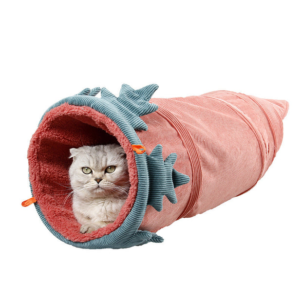 Creative Fruit Funny Pet Cat Tunnel Toys Puppy Ferrets Rabbit Play Dog Tunnel Tubes Toy Tube