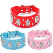 Pet Collar Rhinestone Plum Dog Collar