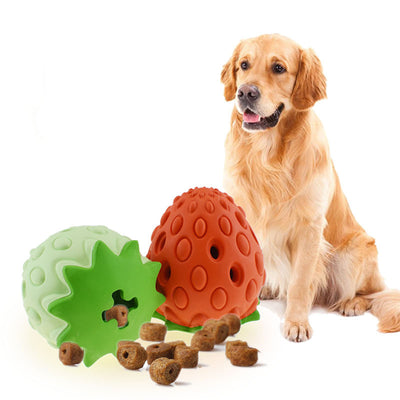 pet toy chew resistant strawberry leak food ball pet supplies dog pet